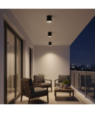 kelvo® MARETTI KLV-101-0055 Φωτιστικό Downlight Σποτ για Λάμπα MR16 με Ντουί GU10 AC 220-240V Αδιάβροχο IP65 - Μαύρο Ματ - Μ9 x Π9 x Υ9cm